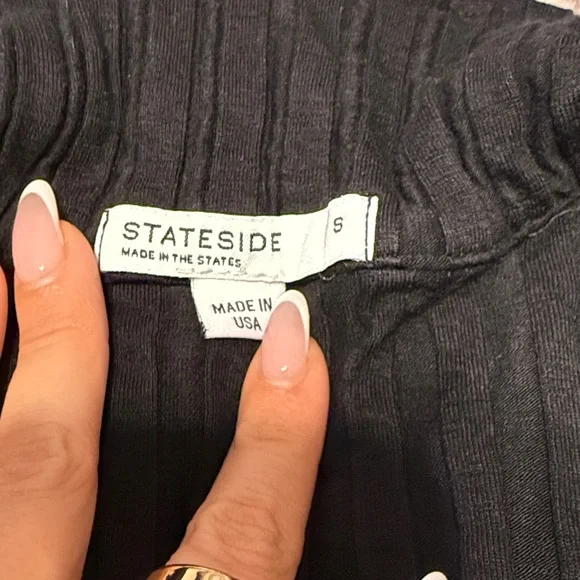 Stateside Charcoal Ribbed Knit Dress - Picture 5 of 5